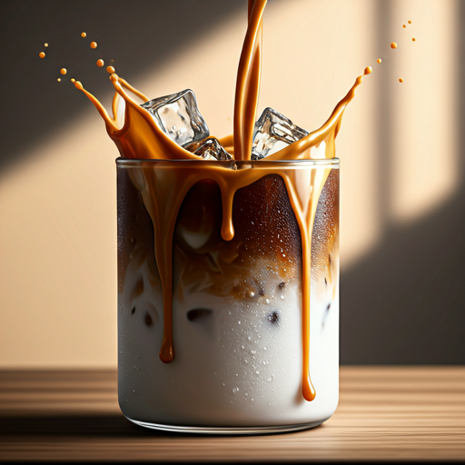 Iced latte splash banner